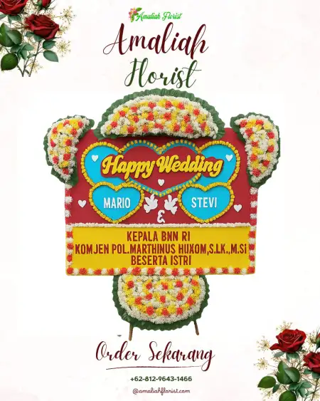 Papan Bunga Pernikahan Silo